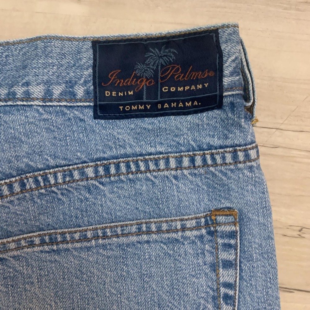 Tommy Bahama Indigo Palms Mens Blue Denim Jeans Straight Leg Relaxed Fit 36x30